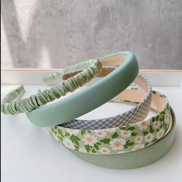 Women's Headband Set 5pc Green - Picture 1 of 2